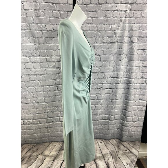 Escada V-Neck Knee-Length Dress -  Smocked Blue Size 38 US 6 - Picture 8 of 11